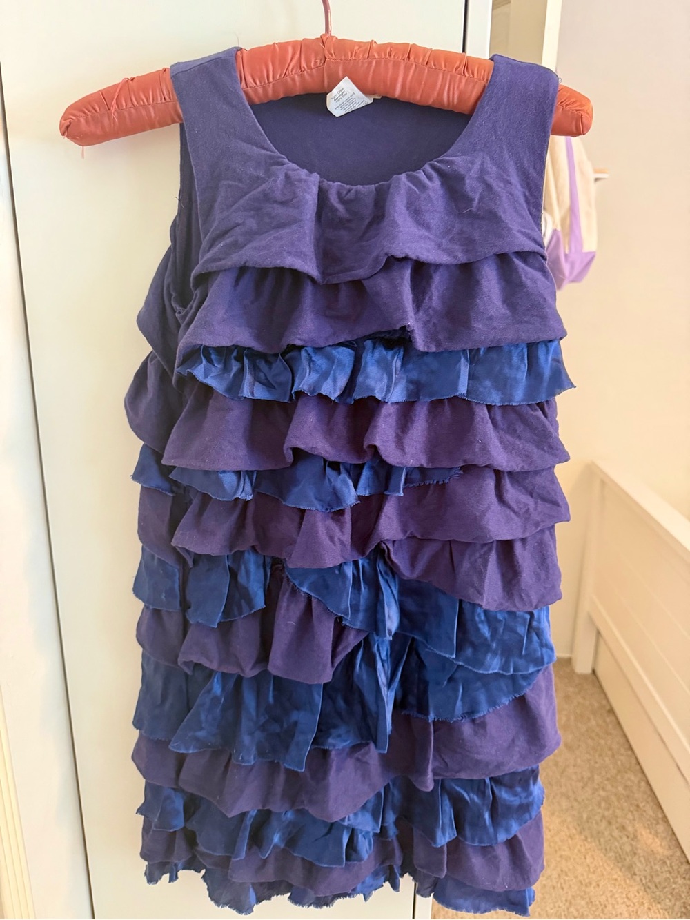 J. Crew / Crewcuts Kids Ruffle Dress - Navy / Deep Blue. Size 8